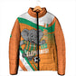 Custom Ivory Coast Football Padded Jacket 2026 Allez Les Elephants Cute Mascot - African Pride