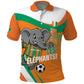 Custom Ivory Coast Football Polo Shirt 2026 Allez Les Elephants Cute Mascot LT14