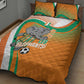 Ivory Coast Football Quilt Bed Set 2026 Allez Les Elephants Cute Mascot - African Pride