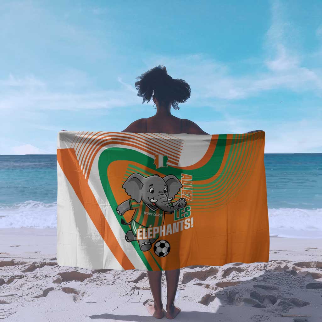 Ivory Coast Football Sarong 2026 Allez Les Elephants Cute Mascot - African Pride