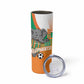 Custom Ivory Coast Football Skinny Tumbler 2026 Allez Les Elephants Cute Mascot - African Pride