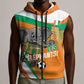 Custom Ivory Coast Football Sleeveless Zip Hoodie 2026 Allez Les Elephants Cute Mascot - African Pride
