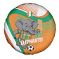 Ivory Coast Football Spare Tire Cover 2026 Allez Les Elephants Cute Mascot - African Pride