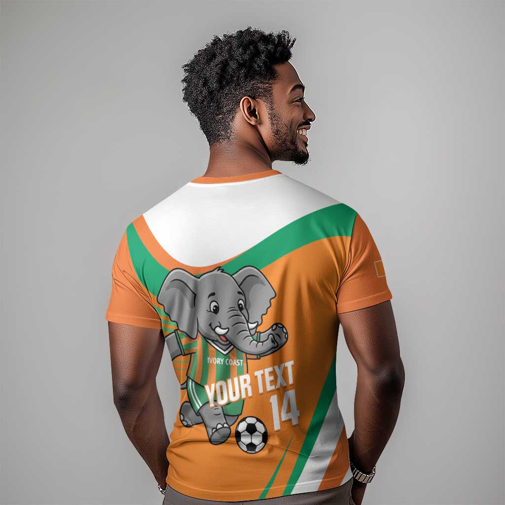 Custom Ivory Coast Football T shirt 2026 Allez Les Elephants Cute Mascot LT14