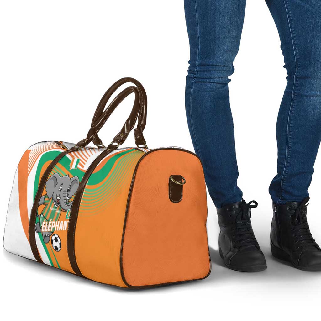 Ivory Coast Football Travel Bag 2026 Allez Les Elephants Cute Mascot - African Pride