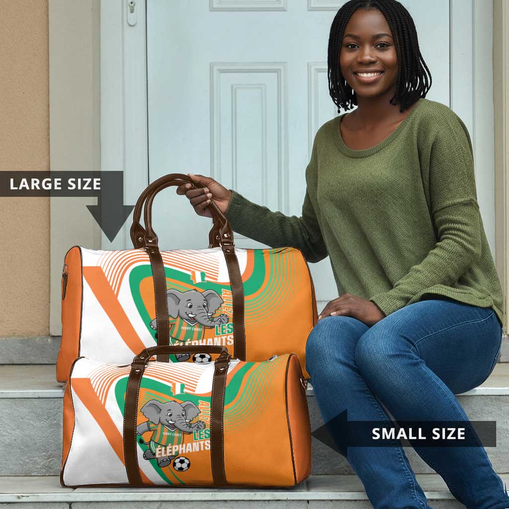 Ivory Coast Football Travel Bag 2026 Allez Les Elephants Cute Mascot - African Pride