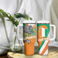 Custom Ivory Coast Football Tumbler With Handle 2026 Allez Les Elephants Cute Mascot - African Pride
