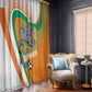 Ivory Coast Football Window Curtain 2026 Allez Les Elephants Cute Mascot - African Pride