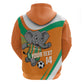 Custom Ivory Coast Football Zip Hoodie 2026 Allez Les Elephants Cute Mascot - African Pride