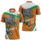 Custom Ivory Coast Football Zipper Polo Shirt 2026 Allez Les Elephants Cute Mascot - African Pride