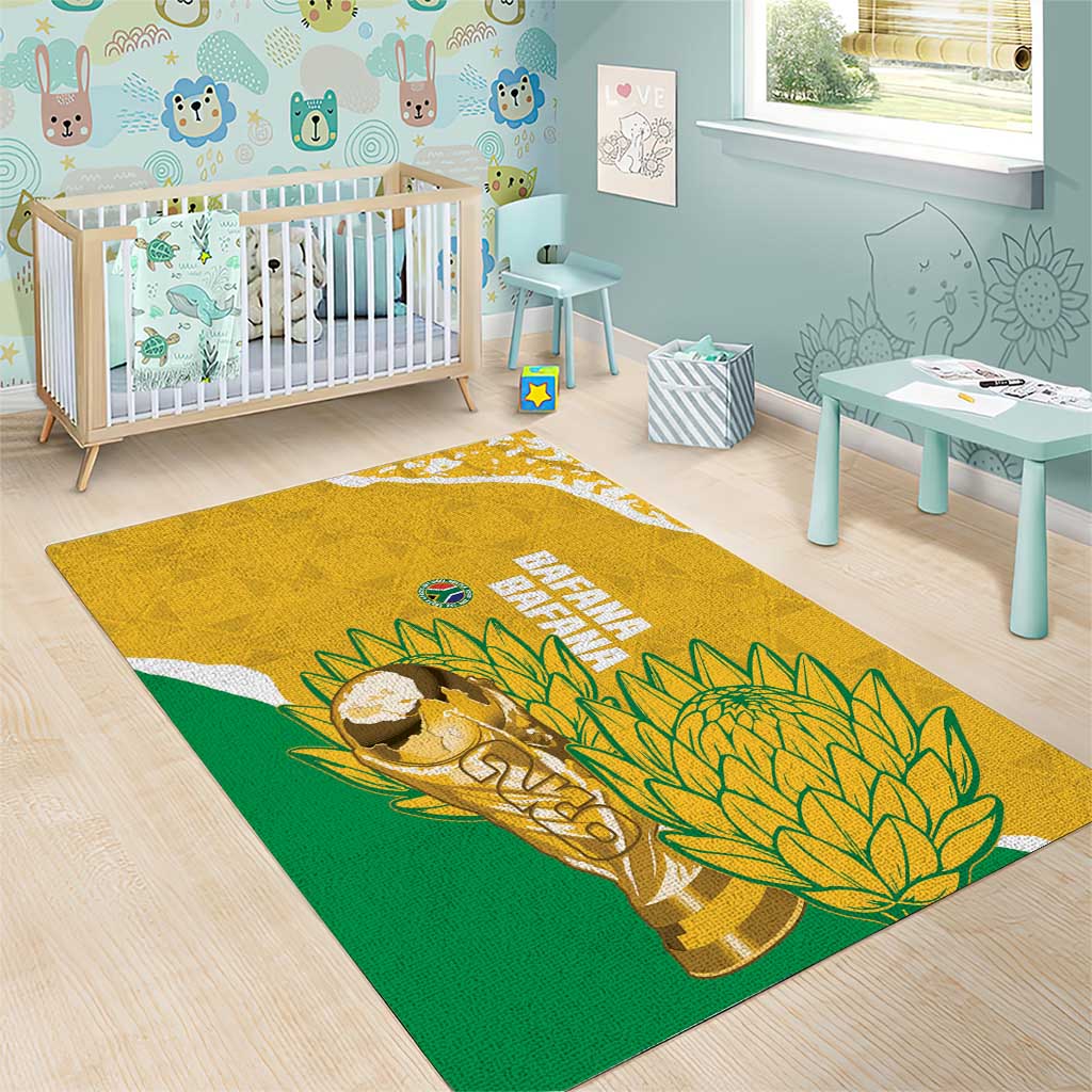South Africa Soccer Area Rug 2026 Bafana Bafana Go Boys Protea - African Pride