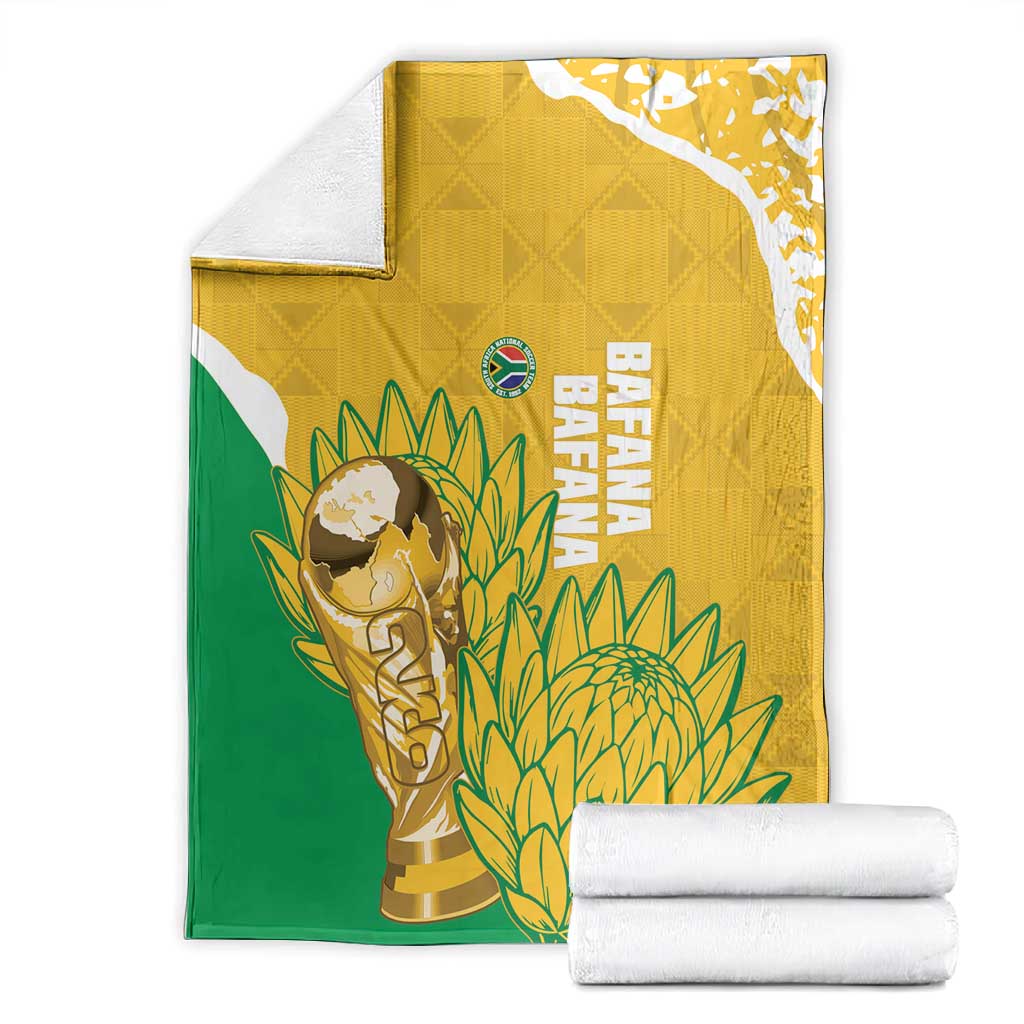 South Africa Soccer Blanket 2026 Bafana Bafana Go Boys Protea - African Pride