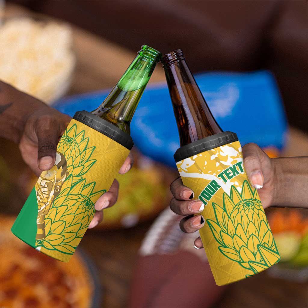 Custom South Africa Soccer 4 in 1 Can Cooler Tumbler 2026 Bafana Bafana Go Boys Protea - African Pride