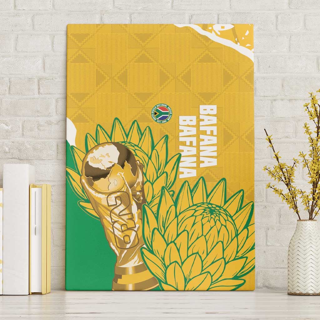South Africa Soccer Canvas Wall Art 2026 Bafana Bafana Go Boys Protea - African Pride