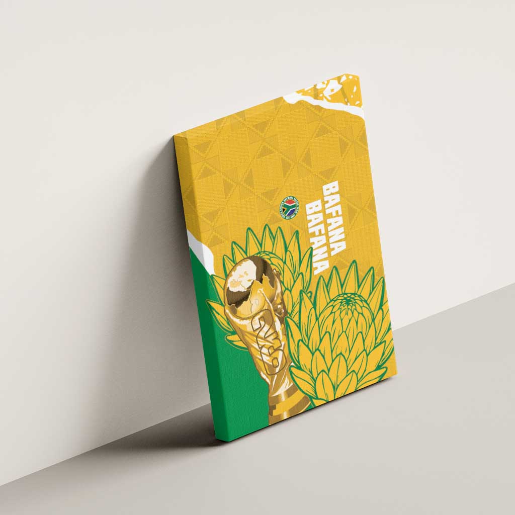 South Africa Soccer Canvas Wall Art 2026 Bafana Bafana Go Boys Protea - African Pride