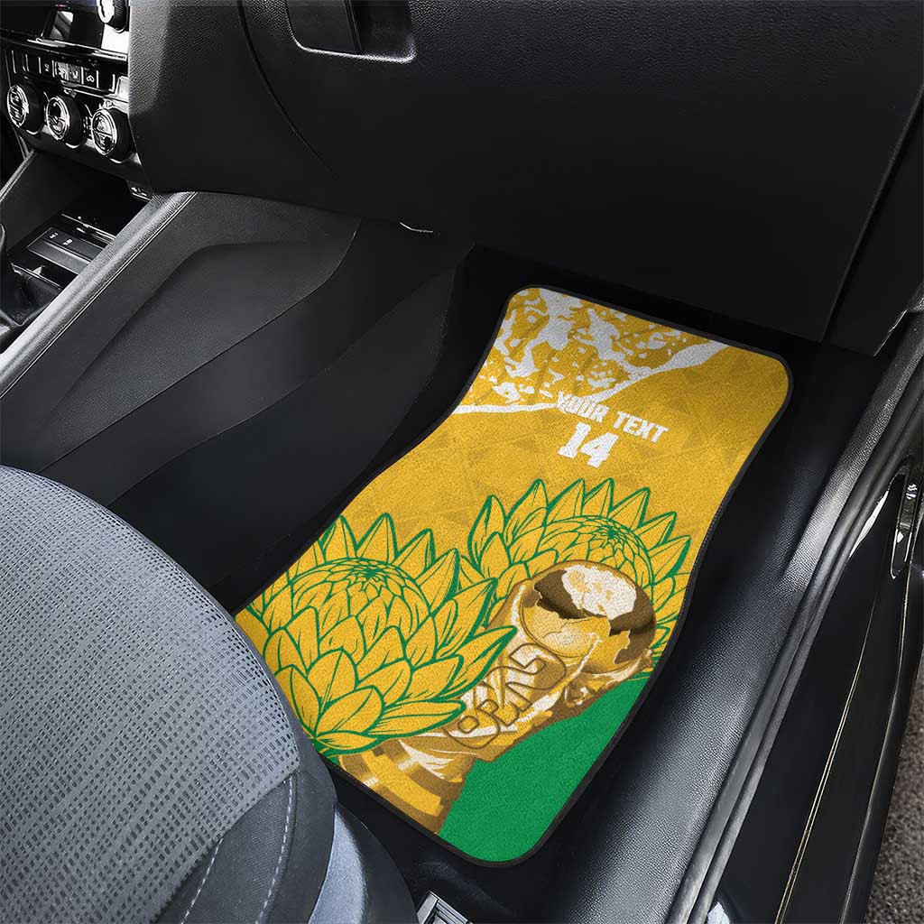 Custom South Africa Soccer Car Mats 2026 Bafana Bafana Go Boys Protea - African Pride