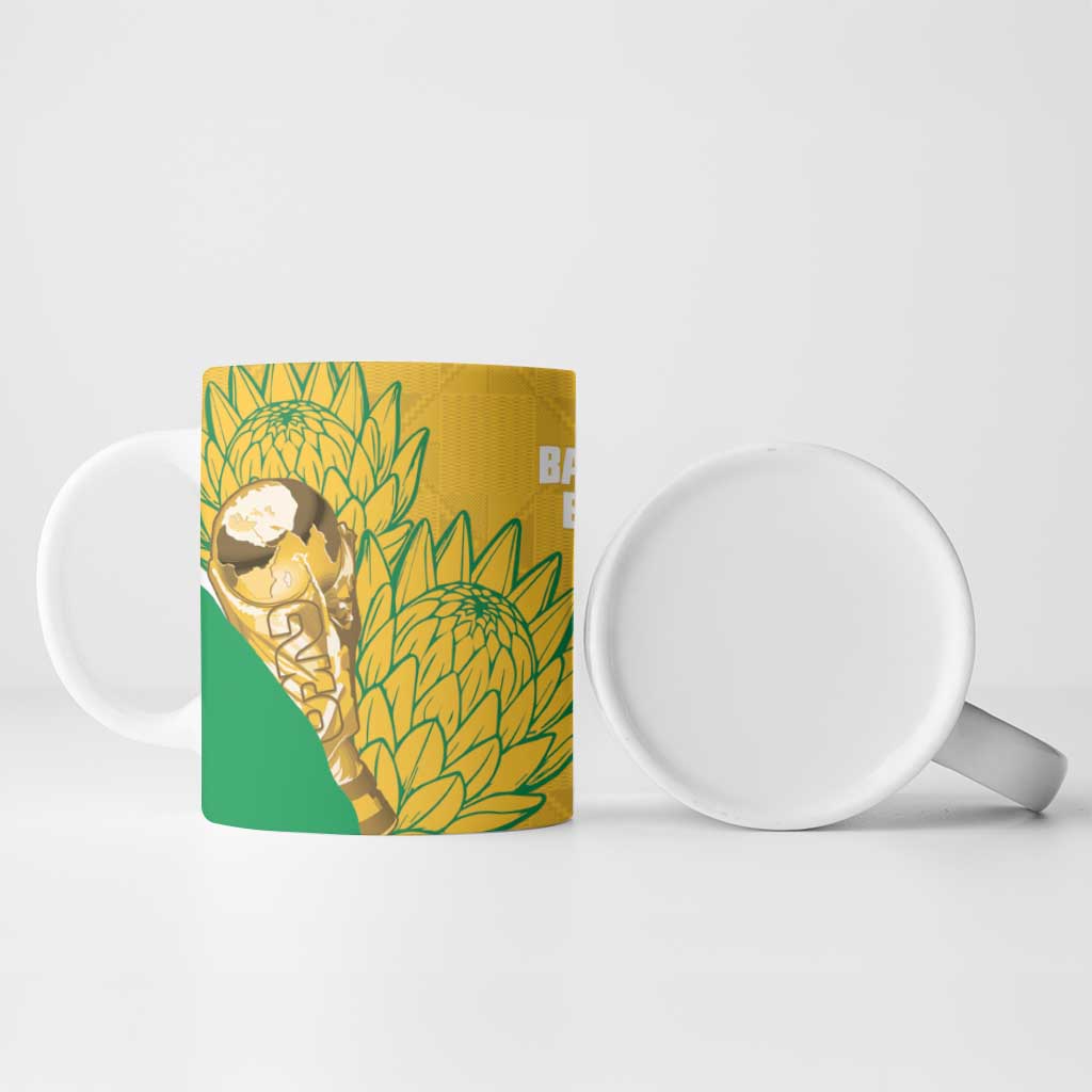 Custom South Africa Soccer Ceramic Mug 2026 Bafana Bafana Go Boys Protea - African Pride