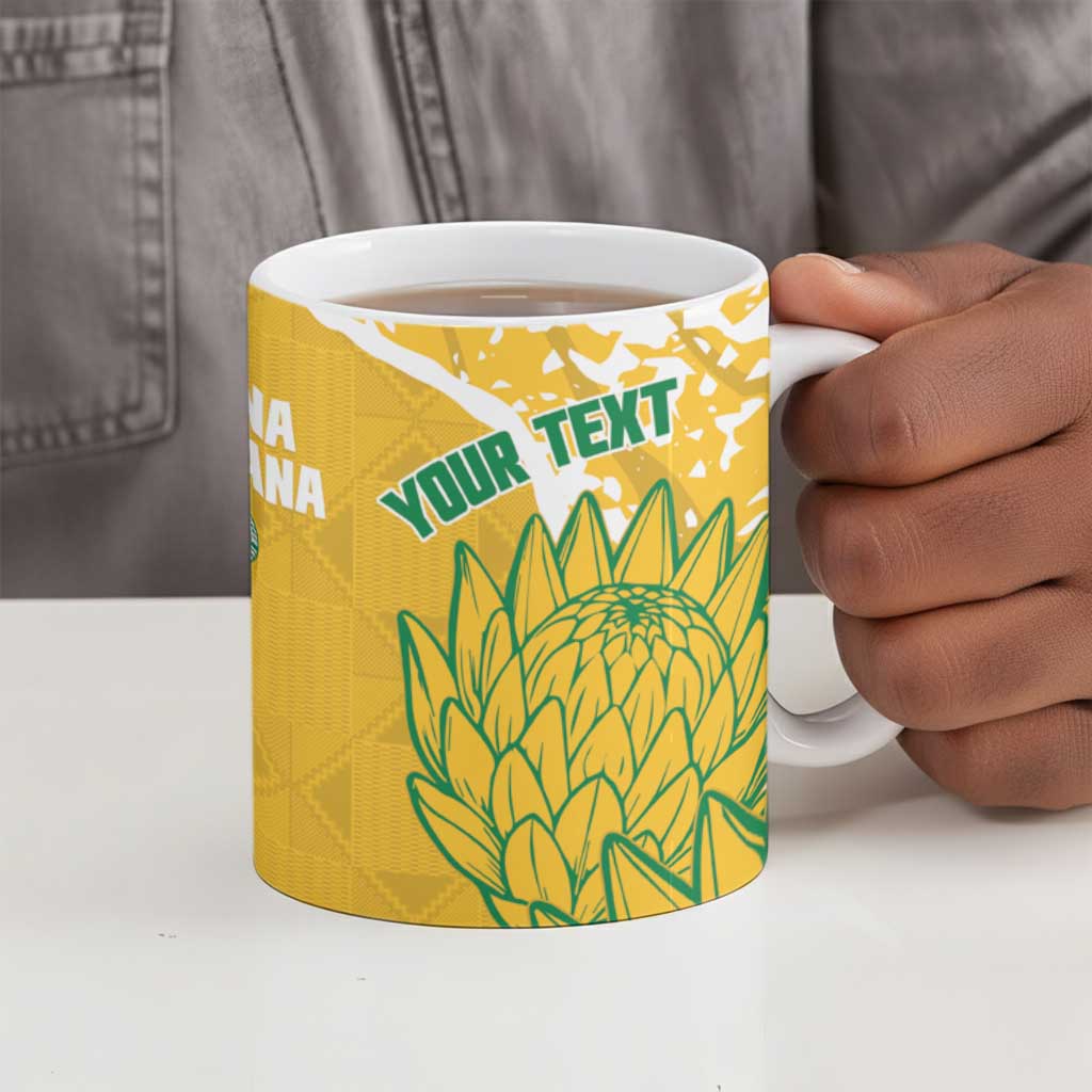 Custom South Africa Soccer Ceramic Mug 2026 Bafana Bafana Go Boys Protea - African Pride