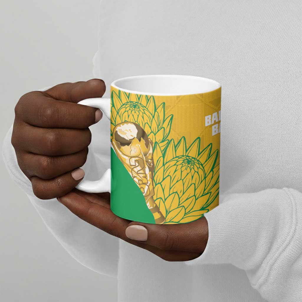 Custom South Africa Soccer Ceramic Mug 2026 Bafana Bafana Go Boys Protea - African Pride