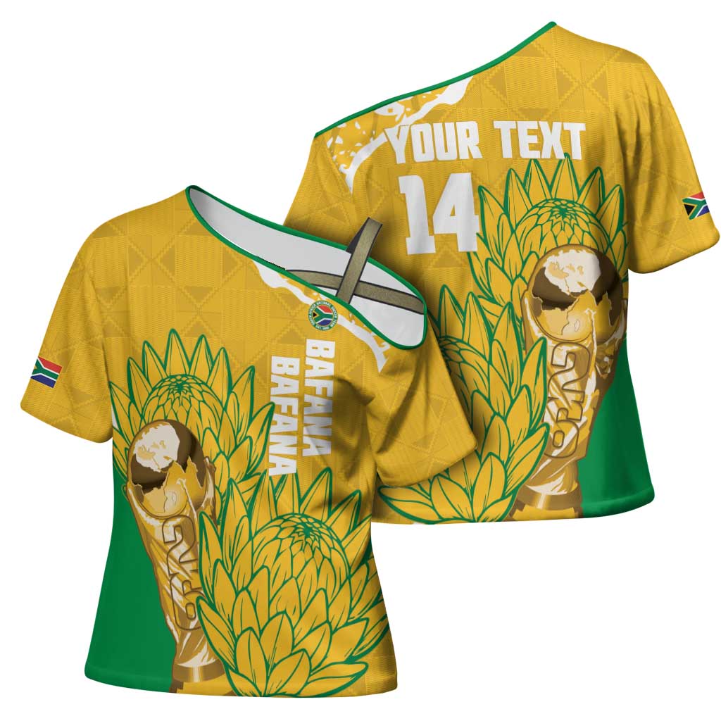 Custom South Africa Soccer Cross Shoulder Shirt 2026 Bafana Bafana Go Boys Protea - African Pride