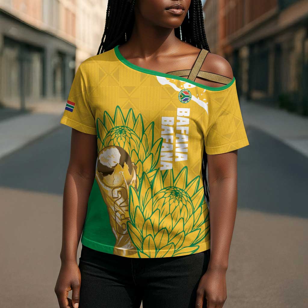 Custom South Africa Soccer Cross Shoulder Shirt 2026 Bafana Bafana Go Boys Protea - African Pride