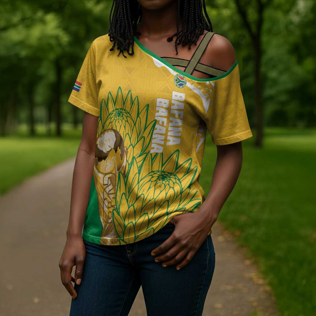 Custom South Africa Soccer Cross Shoulder Shirt 2026 Bafana Bafana Go Boys Protea - African Pride