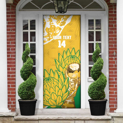 Custom South Africa Soccer Door Cover 2026 Bafana Bafana Go Boys Protea - African Pride