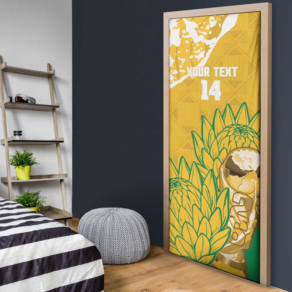 Custom South Africa Soccer Door Cover 2026 Bafana Bafana Go Boys Protea - African Pride
