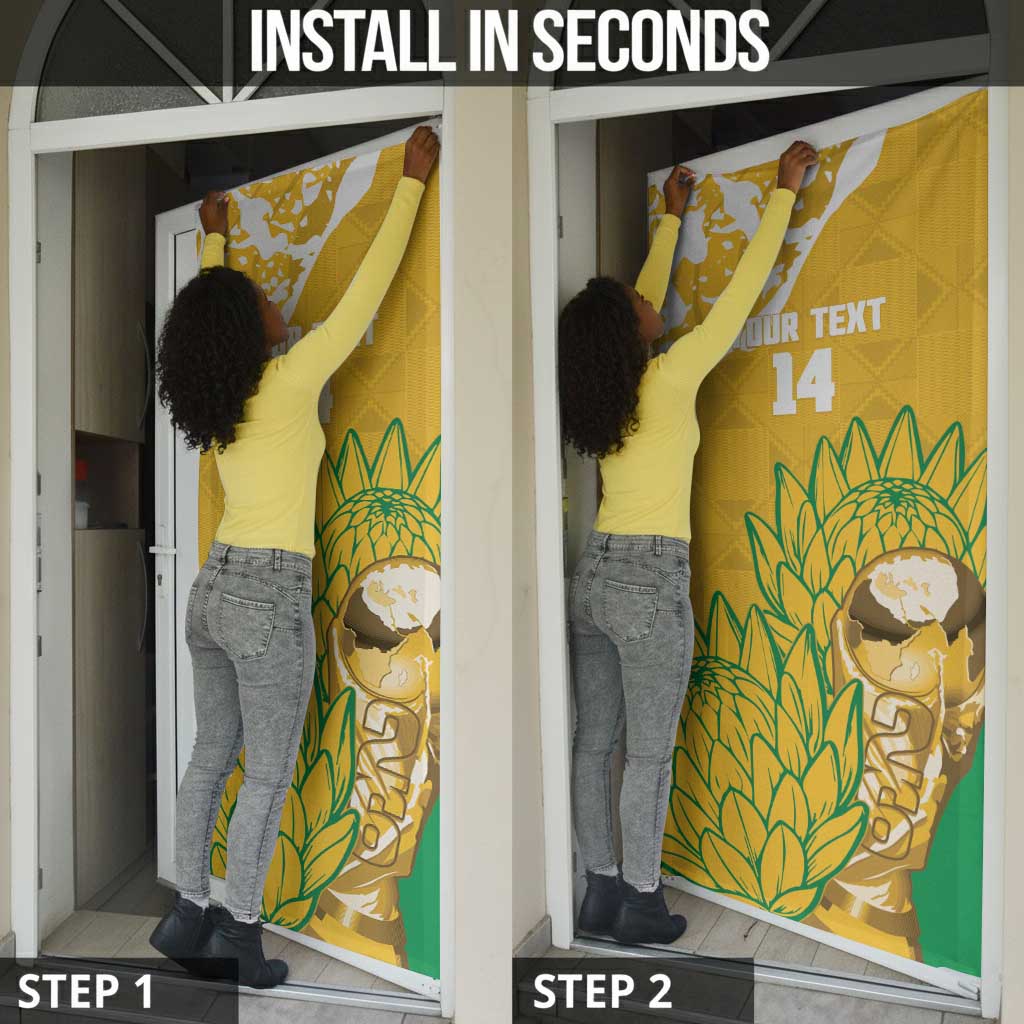 Custom South Africa Soccer Door Cover 2026 Bafana Bafana Go Boys Protea - African Pride