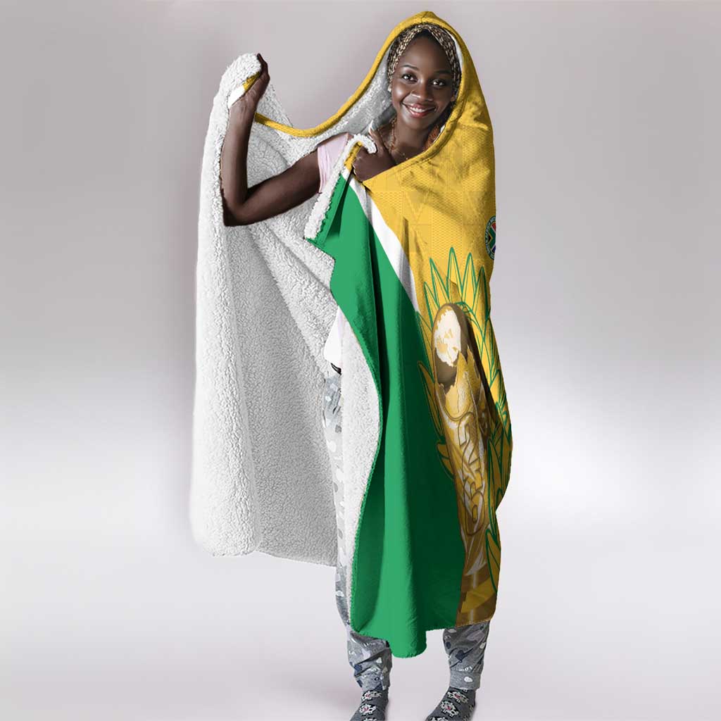 South Africa Soccer Hooded Blanket 2026 Bafana Bafana Go Boys Protea - African Pride
