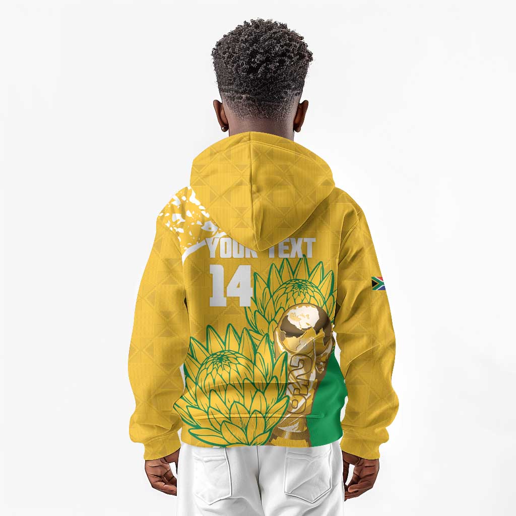 Custom South Africa Soccer Kid Hoodie 2026 Bafana Bafana Go Boys Protea - African Pride