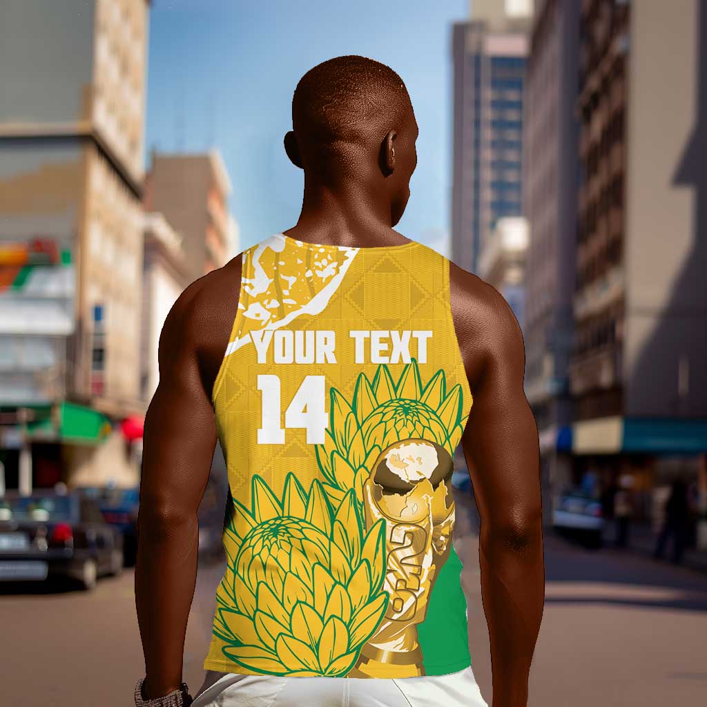 Custom South Africa Soccer Men Tank Top 2026 Bafana Bafana Go Boys Protea - African Pride