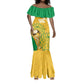 Custom South Africa Soccer Mermaid Dress 2026 Bafana Bafana Go Boys Protea - African Pride