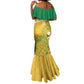 Custom South Africa Soccer Mermaid Dress 2026 Bafana Bafana Go Boys Protea - African Pride