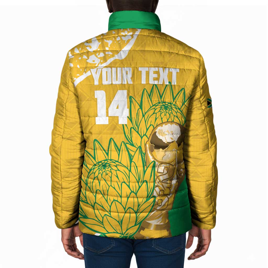 Custom South Africa Soccer Padded Jacket 2026 Bafana Bafana Go Boys Protea - African Pride