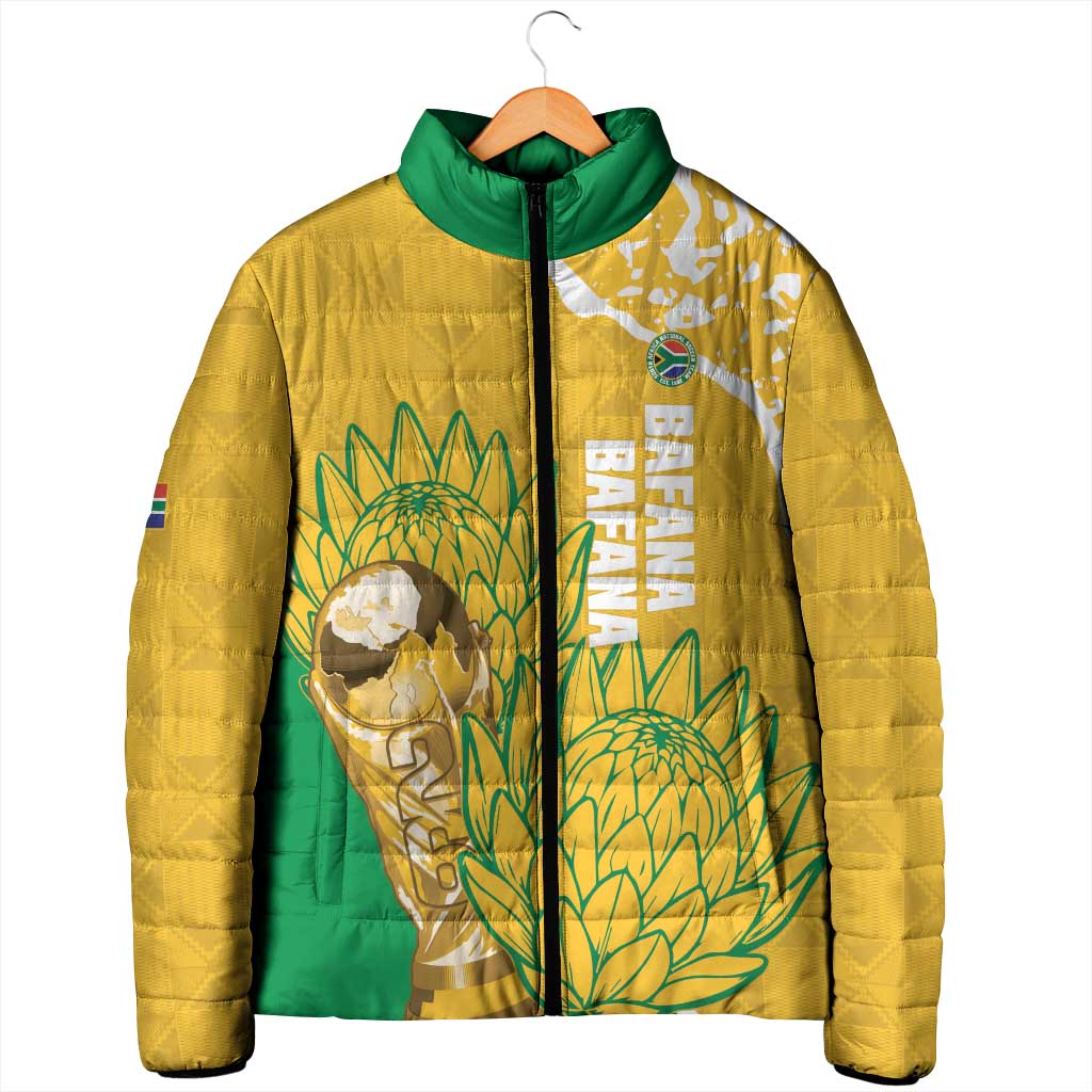 Custom South Africa Soccer Padded Jacket 2026 Bafana Bafana Go Boys Protea - African Pride