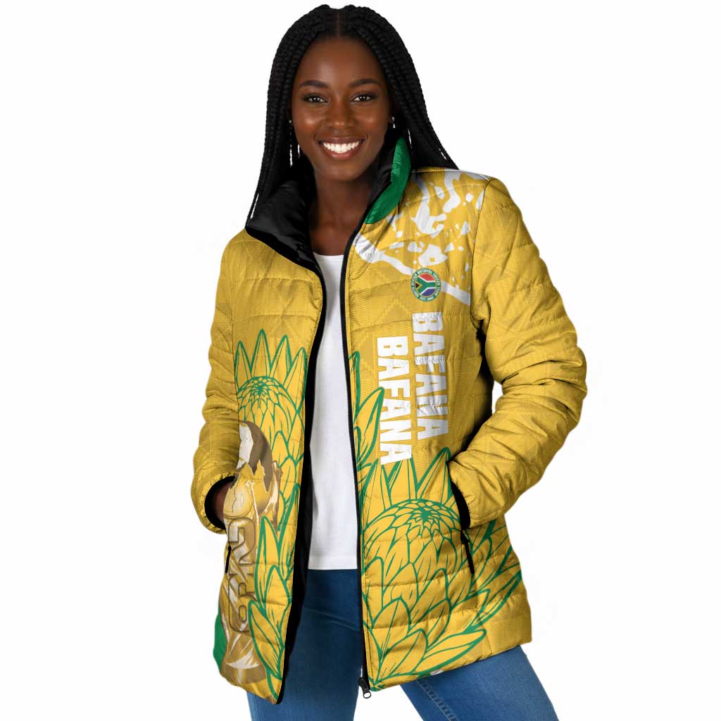 Custom South Africa Soccer Padded Jacket 2026 Bafana Bafana Go Boys Protea - African Pride