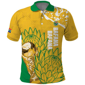 Custom South Africa Soccer Polo Shirt 2026 Bafana Bafana Go Boys Protea LT14