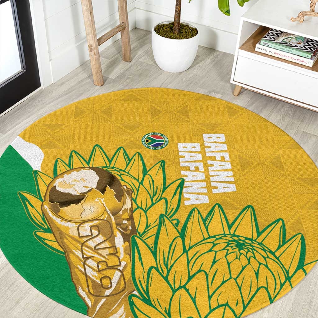 South Africa Soccer Round Carpet 2026 Bafana Bafana Go Boys Protea - African Pride