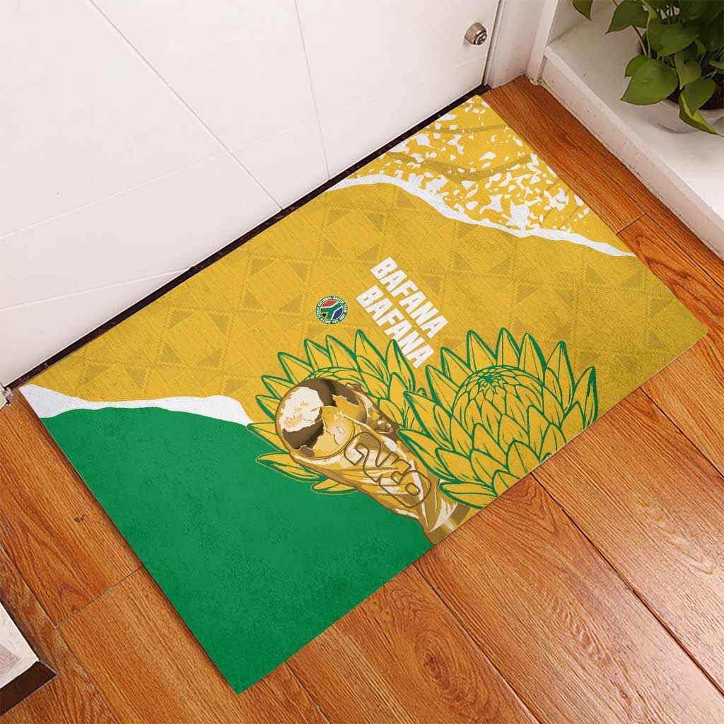 South Africa Soccer Rubber Doormat 2026 Bafana Bafana Go Boys Protea - African Pride