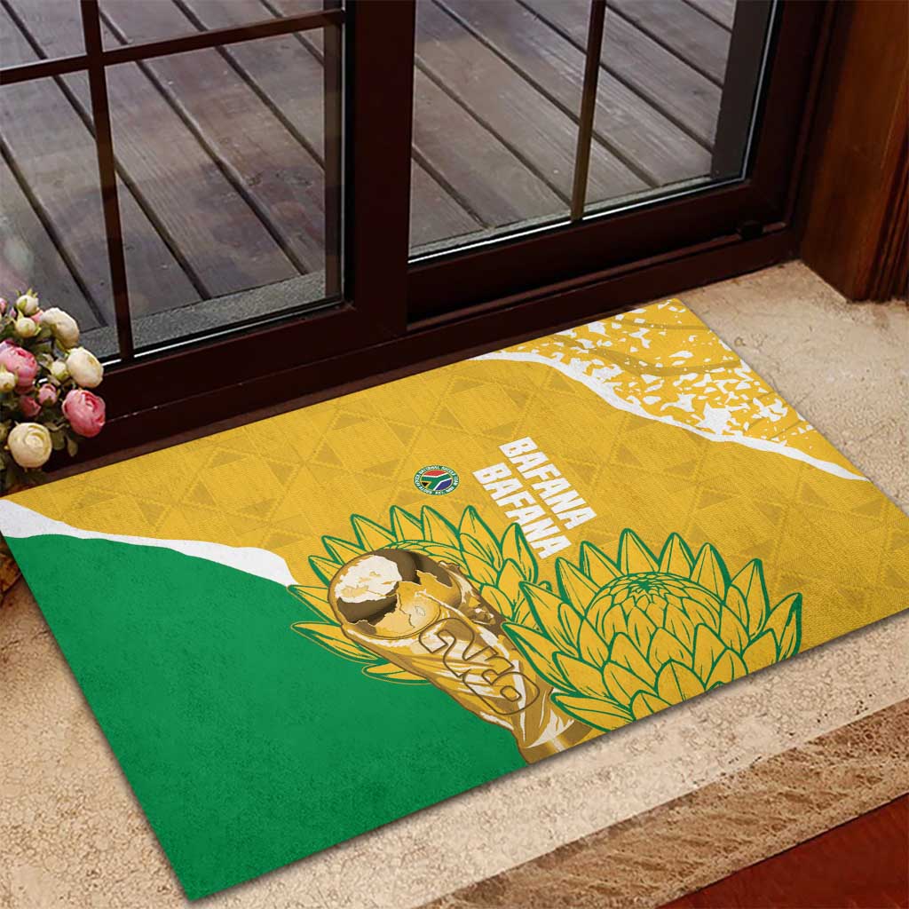 South Africa Soccer Rubber Doormat 2026 Bafana Bafana Go Boys Protea - African Pride