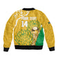 Custom South Africa Soccer Sleeve Zip Bomber Jacket 2026 Bafana Bafana Go Boys Protea - African Pride