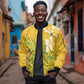 Custom South Africa Soccer Sleeve Zip Bomber Jacket 2026 Bafana Bafana Go Boys Protea - African Pride