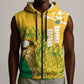 Custom South Africa Soccer Sleeveless Zip Hoodie 2026 Bafana Bafana Go Boys Protea - African Pride
