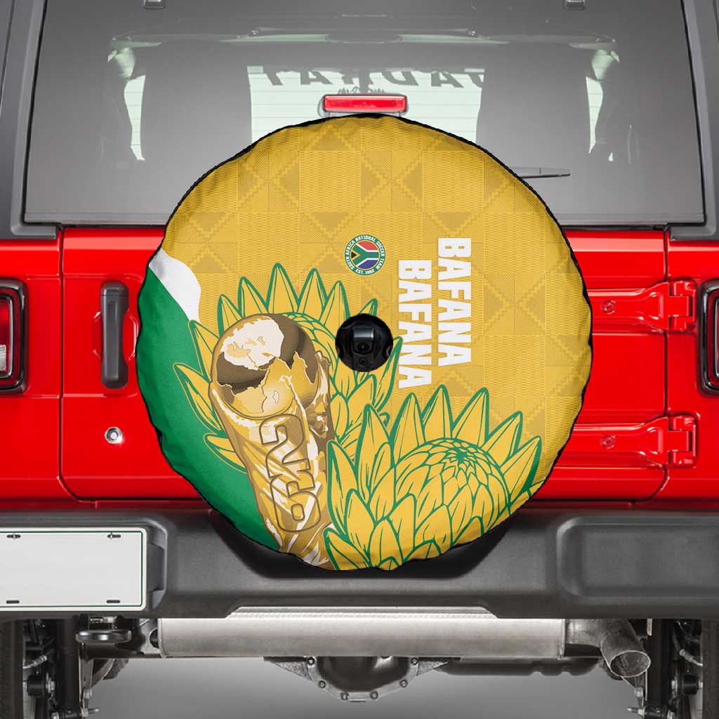 South Africa Soccer Spare Tire Cover 2026 Bafana Bafana Go Boys Protea - African Pride