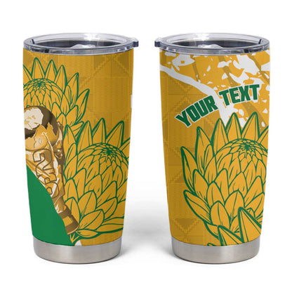Custom South Africa Soccer Tumbler Cup 2026 Bafana Bafana Go Boys Protea - African Pride