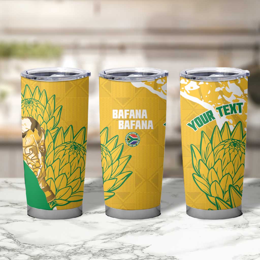 Custom South Africa Soccer Tumbler Cup 2026 Bafana Bafana Go Boys Protea - African Pride