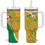 Custom South Africa Soccer Tumbler With Handle 2026 Bafana Bafana Go Boys Protea - African Pride
