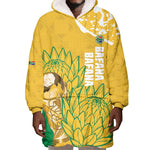 Custom South Africa Soccer Wearable Blanket Hoodie 2026 Bafana Bafana Go Boys Protea - African Pride