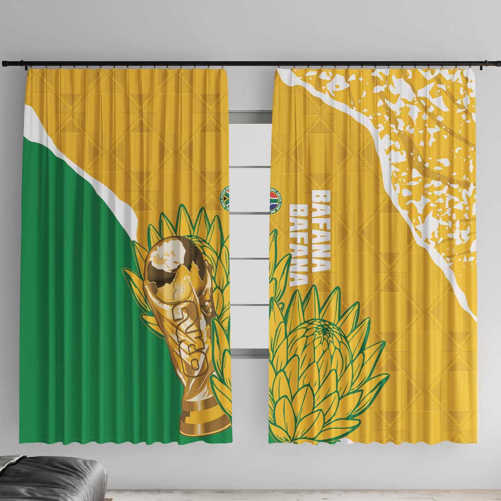 South Africa Soccer Window Curtain 2026 Bafana Bafana Go Boys Protea - African Pride